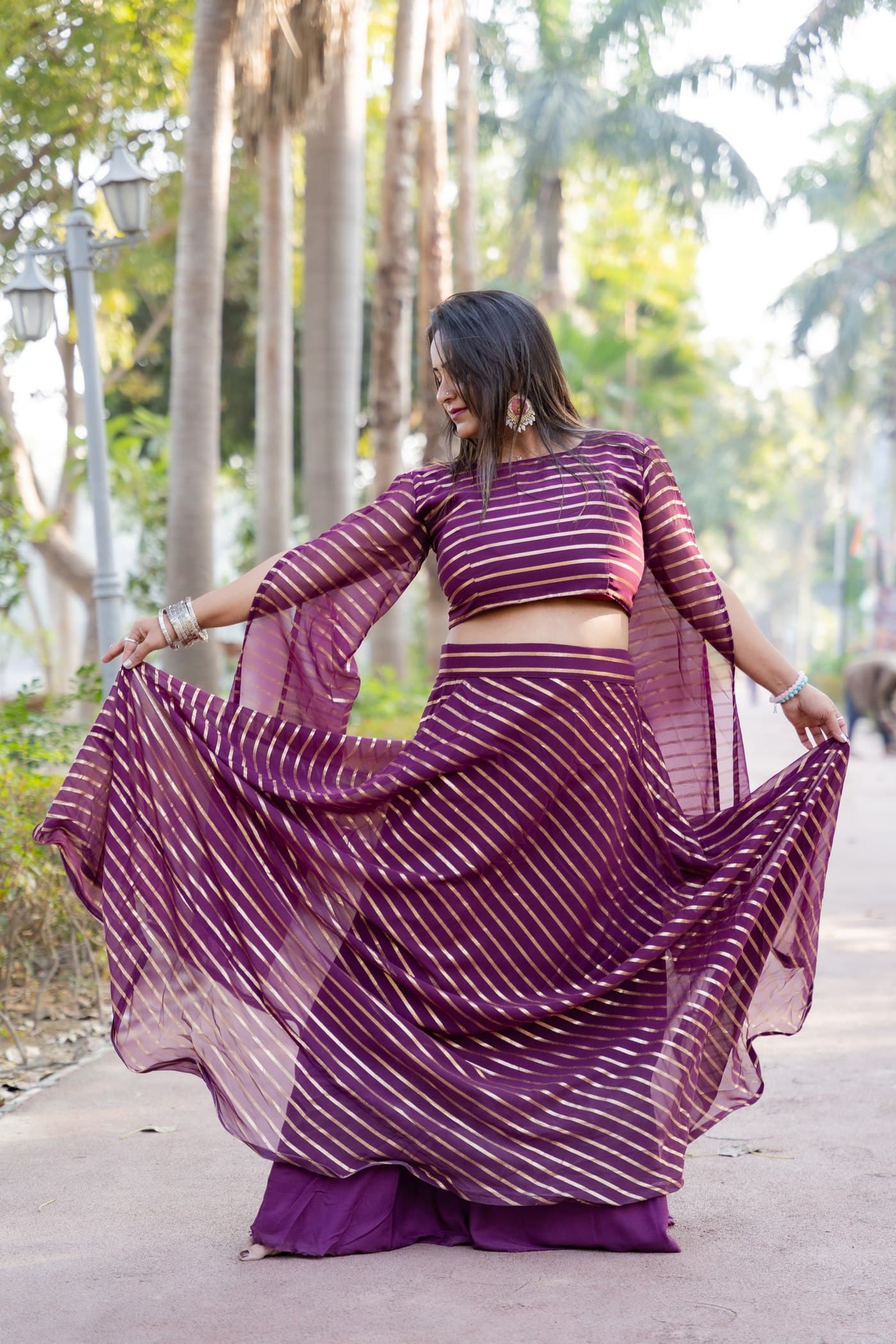 Amethyst Leheriya Lehenga