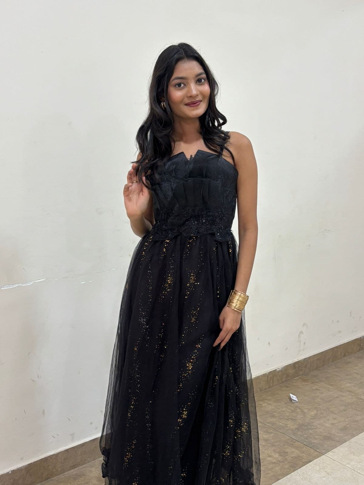 Starlit Noir Tulle Gown